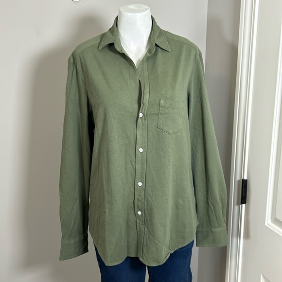 Frank and Eileen Tee Lab Button Up Olive Green Relaxed Fit Sz Medium NEW - Picture 2 of 10